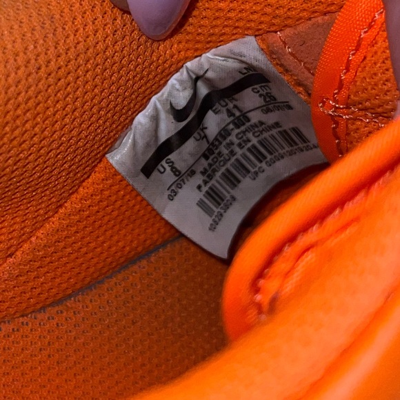 Nike Air Force 1 Low 'Total Orange' 2018 Sneaker Pumpkin Black Just Do It Shoes - Picture 16 of 17